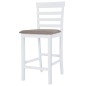 Bancos de bar 2 pcs tecido branco