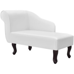 Chaise longue couro artificial branco