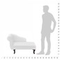 Chaise longue couro artificial branco