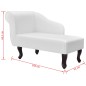 Chaise longue couro artificial branco