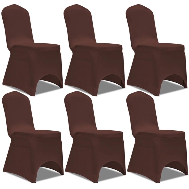 Capa extensível para cadeira 6 pcs castanho-Capas de sofás-Home Retail