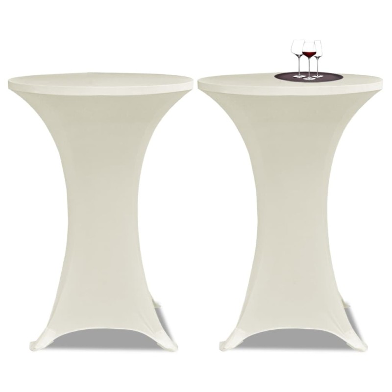 Toalha de Mesa elástica Ø60, Creme / 2 peças-Capas de sofás-Home Retail