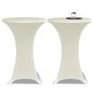 Toalha de Mesa elástica Ø60, Creme / 2 peças