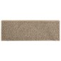 Tapetes escada adesivos aspeto sisal 15pcs 65x21x4 bege-escuro