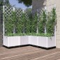 Vaso/floreira jardim c/ treliça 120x120x136 cm PP branco