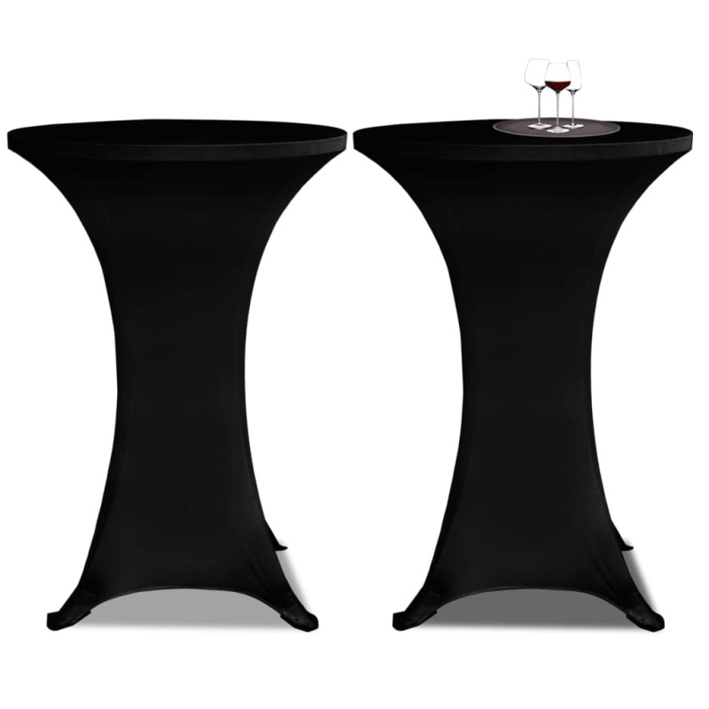 Toalha de Mesa elástica Ø70, Preta / 2 peças-Capas de sofás-Home Retail