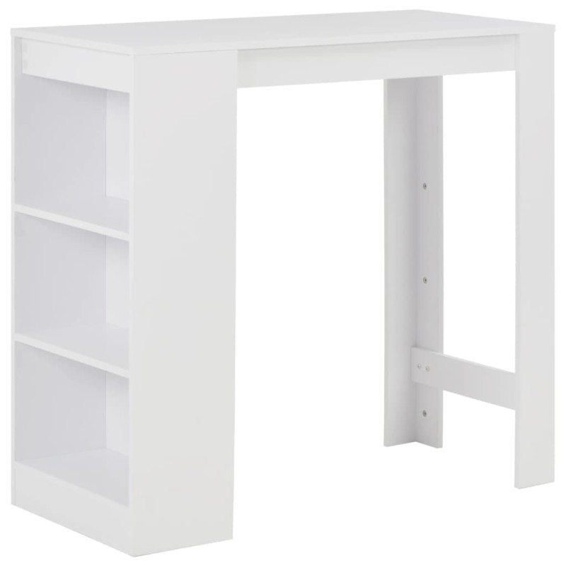 Mesa de bar com prateleira branco 110x50x103 cm-Mesas de cozinha e de sala de jantar-Home Retail