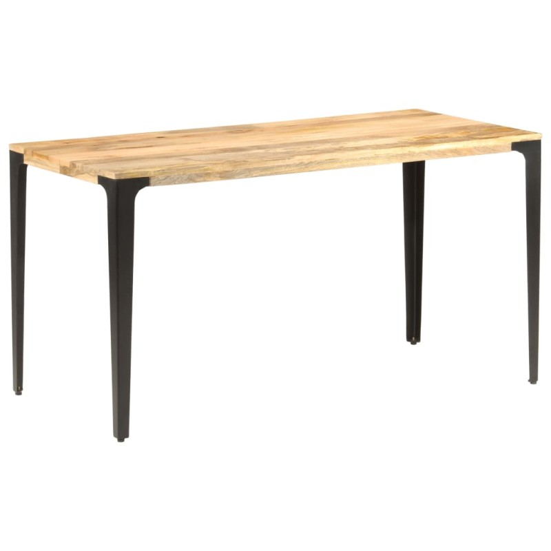 Mesa de jantar 140x70x76 cm madeira de mangueira maciça-Mesas de cozinha e de sala de jantar-Home Retail