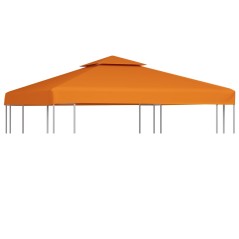 Cobertura de substituição p/ gazebo 310 g/m² 3x3 m laranja