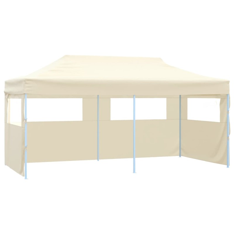 Tenda dobrável profissional festas 4 paredes 3x6m aço creme-Toldos e gazebos-Home Retail