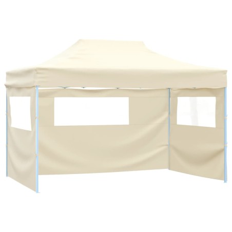 Tenda dobrável profissional festas 3 paredes 3x4m aço cor creme