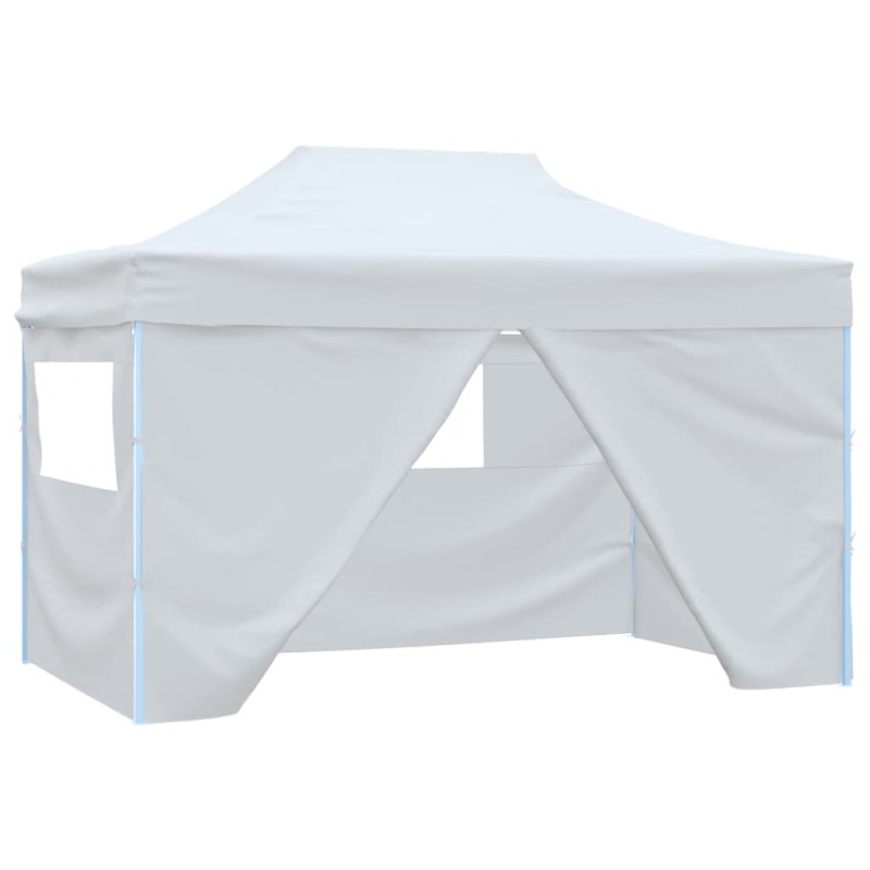 Tenda dobrável profissional festas 4 paredes 3x4m aço branco-Toldos e gazebos-Home Retail