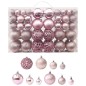 Conjunto de bolas de natal 100 pcs rosa