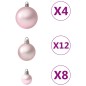 Conjunto de bolas de natal 100 pcs rosa