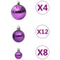 Conjunto de bolas de natal 100 pcs roxo