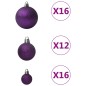 Conjunto de bolas de natal 100 pcs roxo