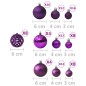 Conjunto de bolas de natal 100 pcs roxo