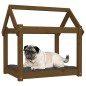 Cama para cães 71x55x70 cm pinho maciço castanho mel