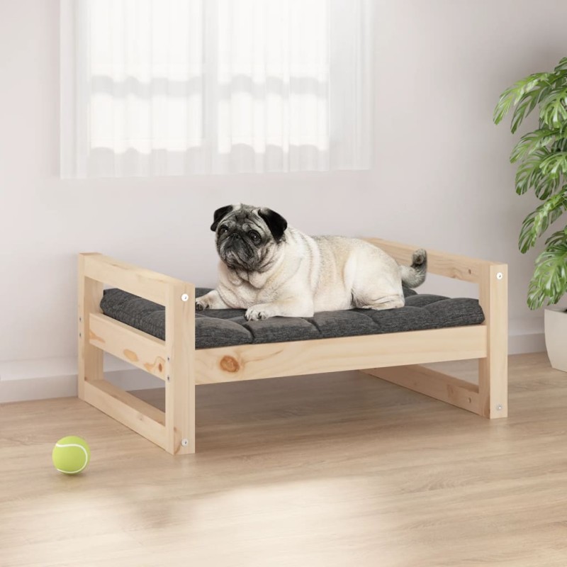 Cama para cães 65,5x50,5x28 cm madeira de pinho maciça-Ninhos para cães-Home Retail