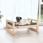 Cama para cães 65,5x50,5x28 cm madeira de pinho maciça