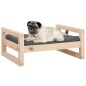 Cama para cães 65,5x50,5x28 cm madeira de pinho maciça