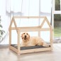 Cama para cães 81x60x70 cm madeira de pinho maciça