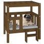 Cama para cães 65,5x43x70 cm pinho maciço castanho mel