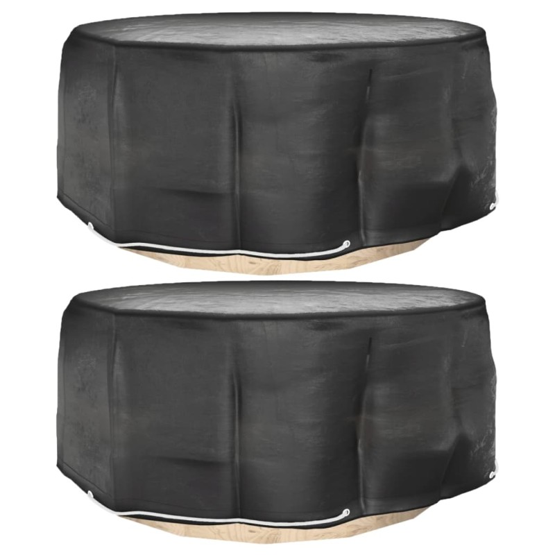 Capas p/ mobília de jardim 2 pcs c/ 10 ilhós Ø260x90 cm redondo-Capas para móveis de jardim-Home Retail