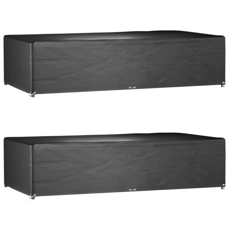 Capas p/ mobília jardim 2 pcs 12 ilhós 315x160x75 cm retangular-Capas para móveis de jardim-Home Retail