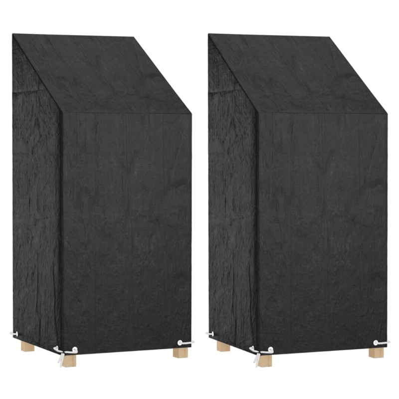 Capas cadeiras jardim 2 pcs 8 ilhós 65x65x110/150cm polietileno-Capas para móveis de jardim-Home Retail