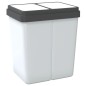 Caixote duplo 2x25 L branco