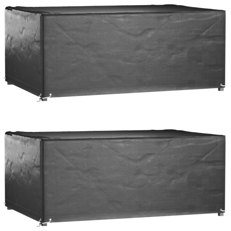 Capas p/ mobília de jardim 2pcs 8 ilhós 180x122x75cm retangular-Capas para móveis de jardim-Home Retail