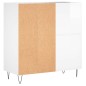 Armário p/ discos 84,5x38x89 cm deriv. madeira branco brilhante