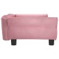 Cama para cães 95x55x30 cm veludo rosa