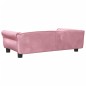 Cama para cães 95x55x30 cm veludo rosa