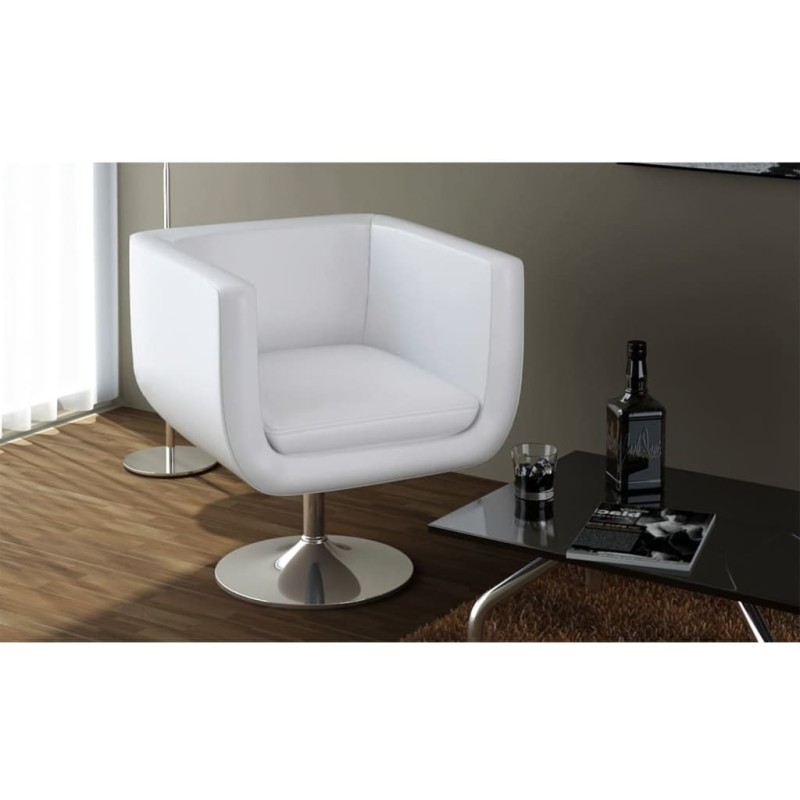 Banco de bar couro artificial branco-Poltronas-Home Retail