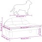 Cama para cães 70x52x30 cm veludo preto