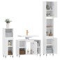 3 pcs conjunto móveis casa de banho derivados de madeira branco