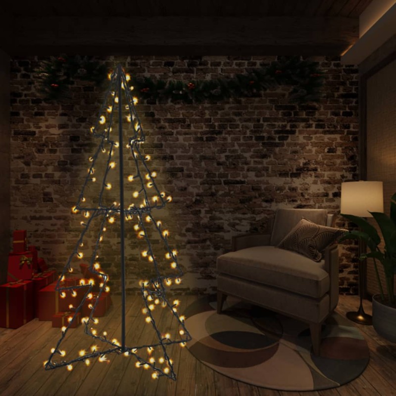 Árvore de Natal em cone 240 LEDs 115x150 cm interior e exterior-Árvores de Natal-Home Retail