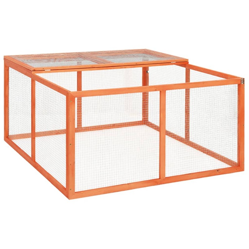 Coelheira 124x120x60 cm madeira de abeto maciça-Casotas e gaiolas para animais pequenos-Home Retail