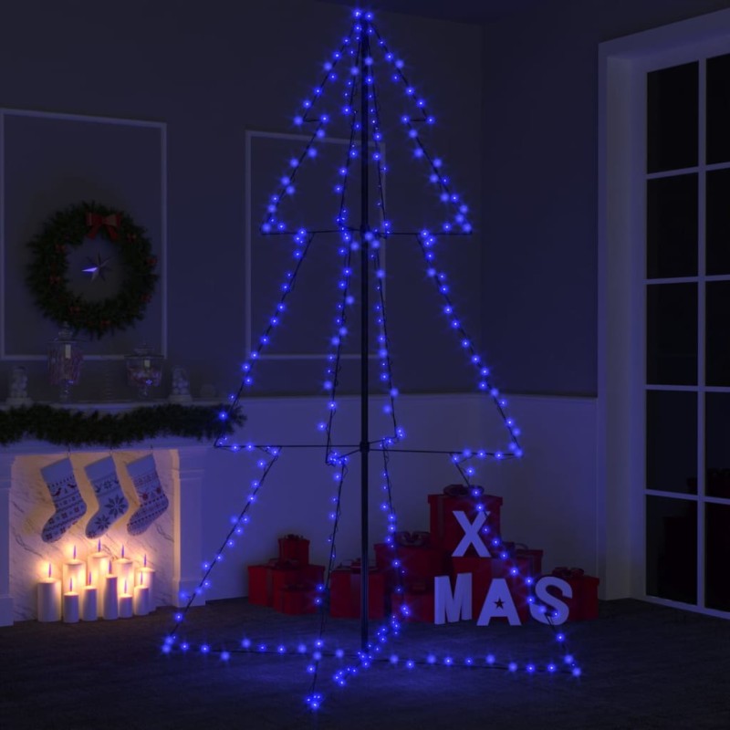 Árvore de Natal em cone 240 LEDs 118x180 cm interior e exterior-Árvores de Natal-Home Retail