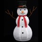 Boneco de neve decorativo com luz LED tecido de luxo 90 cm