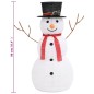 Boneco de neve decorativo com luz LED tecido de luxo 90 cm