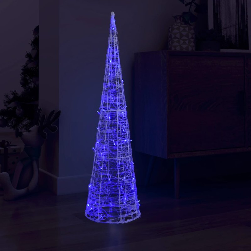 Pirâmide de iluminação decorativa com LEDs acrílico 120 cm azul-Luzes de Natal-Home Retail