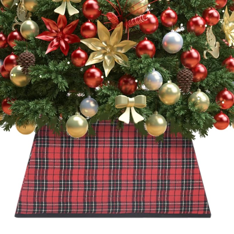 Saia para árvore de Natal 48x48x25 cm vermelho e preto-Saias para árvore de Natal-Home Retail