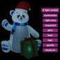 Urso polar insuflável de Natal LED interior/exterior 2,4 m