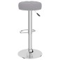 Bancos de bar 2 pcs tecido cinzento