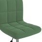 Cadeiras de jantar giratorias 2 pcs veludo verde-escuro