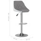 Bancos de bar 2 pcs couro artificial cinzento e branco