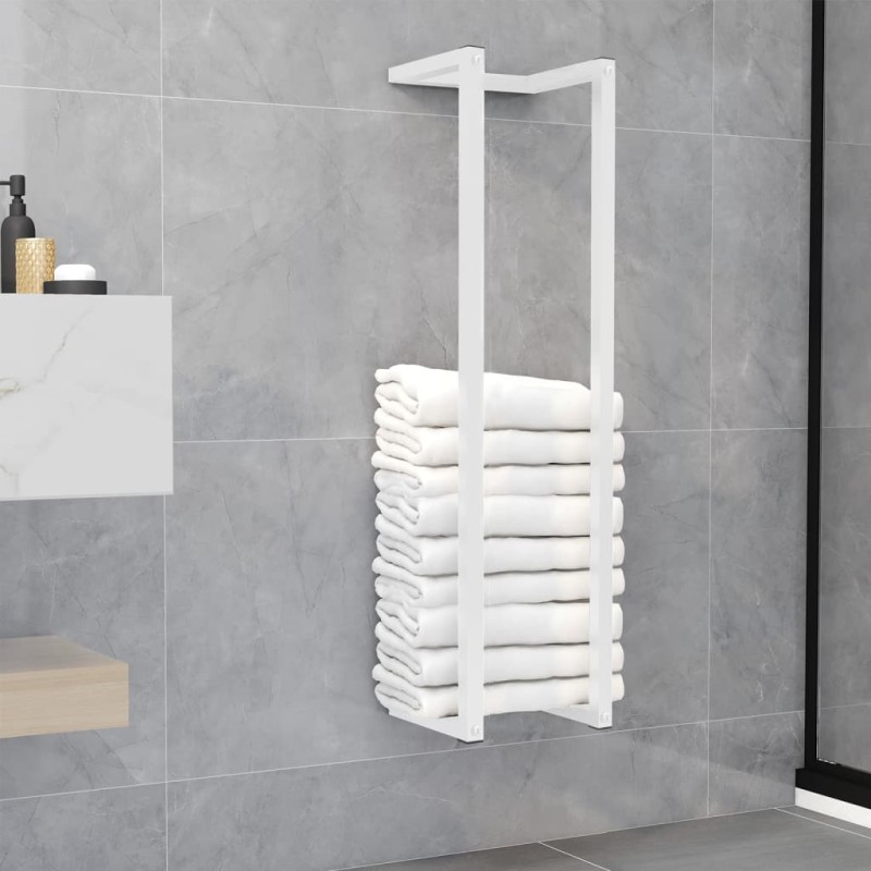 Toalheiro 25x20x95 cm aço branco-Porta-toalhas e suportes para toalhas-Home Retail